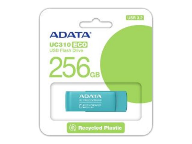 ADATA UC310 ECO 256GB USB 3.2 Gen 1 USB stick Grøn
