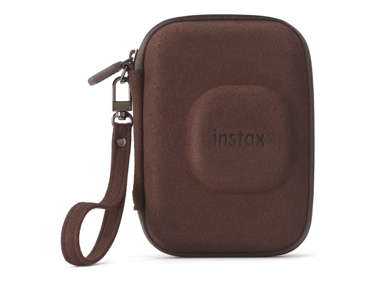 Fujifilm Instax - Taske til omgående kamera - ruskind - dyb bronze - for Instax Mini