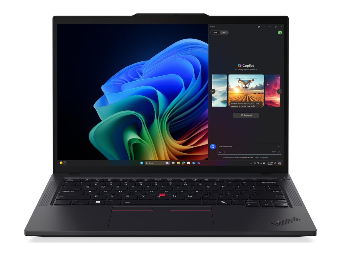 Lenovo ThinkPad T14 Gen 6 21QJ - Copilot+ PC - 180° hængselsdesign - AMD Ryzen AI 7 PRO - 350 / op til 5 GHz - Win 11 Pro - Radeon 860M - 32 GB RAM - 1 TB SSD TCG Opal Encryption 2, NVMe, Performance - 14 IPS 1920 x 1200 - Gigabit Ethernet - Wi-Fi 7, Bluetooth - 5G-opgraderbar - sort - kbd: Nordisk - med 3 års Lenovo Premier Support, CO2 Offset 0,5 ton (2. Gen)