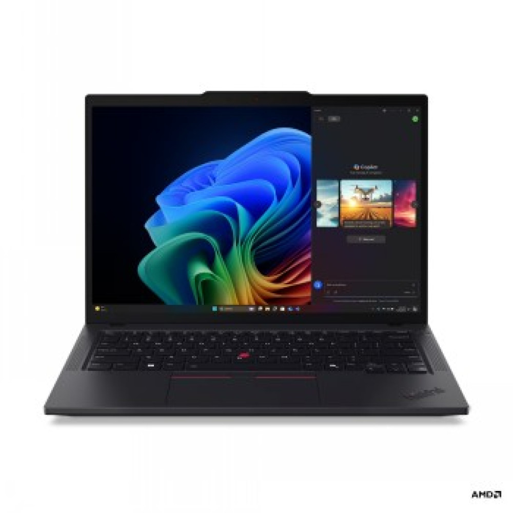 Lenovo ThinkPad T14 Gen 6 21QJ - Copilot+ PC - 180° hængselsdesign - AMD Ryzen AI 7 PRO - 350 / op til 5 GHz - Win 11 Pro - Radeon 860M - 32 GB RAM - 1 TB SSD TCG Opal Encryption 2, NVMe, Performance - 14 IPS 1920 x 1200 - Gigabit Ethernet - Wi-Fi 7, Bluetooth - 5G-opgraderbar - sort - kbd: Nordisk - med 3 års Lenovo Premier Support, CO2 Offset 0,5 ton (2. Gen)