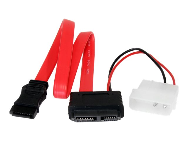 StarTech.com Slimline SATA Female to SATA with LP4 Power Cable Adapter