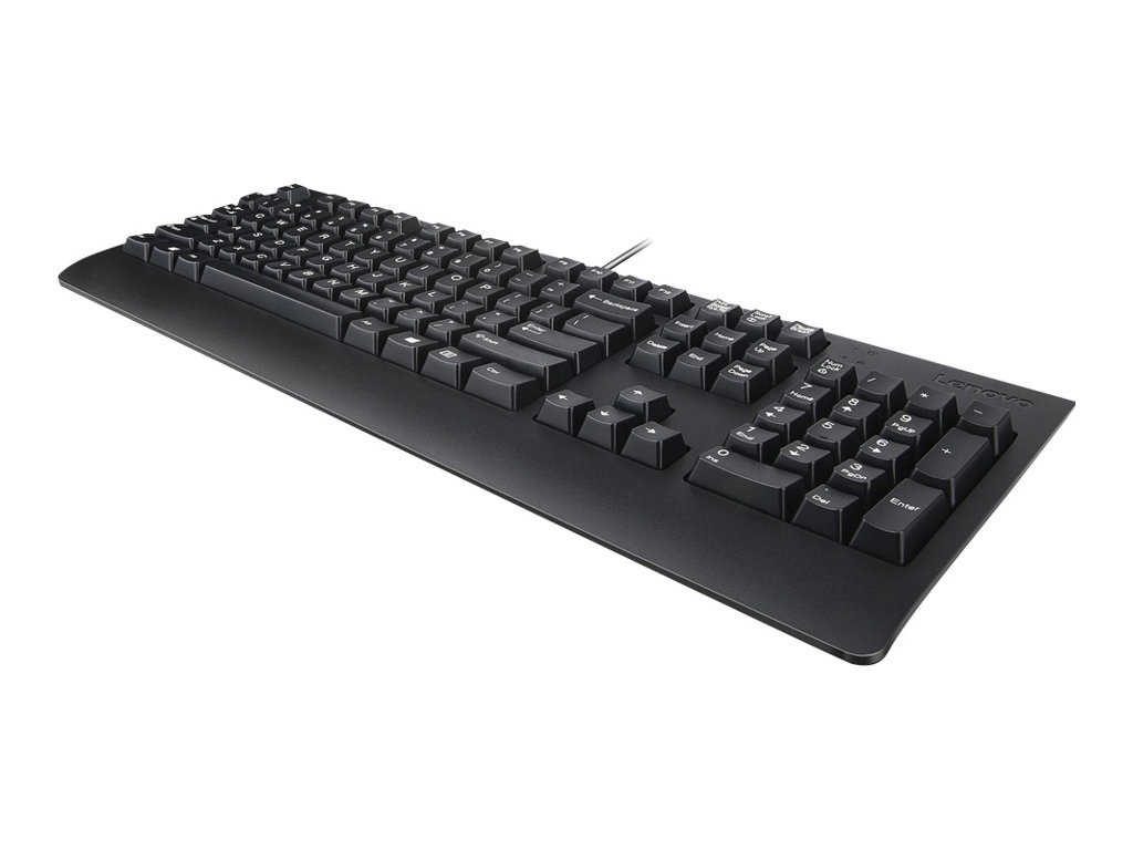 Lenovo Preferred Pro II - Tastatur - full size - USB - QWERTY - dansk - sort - brun kasse