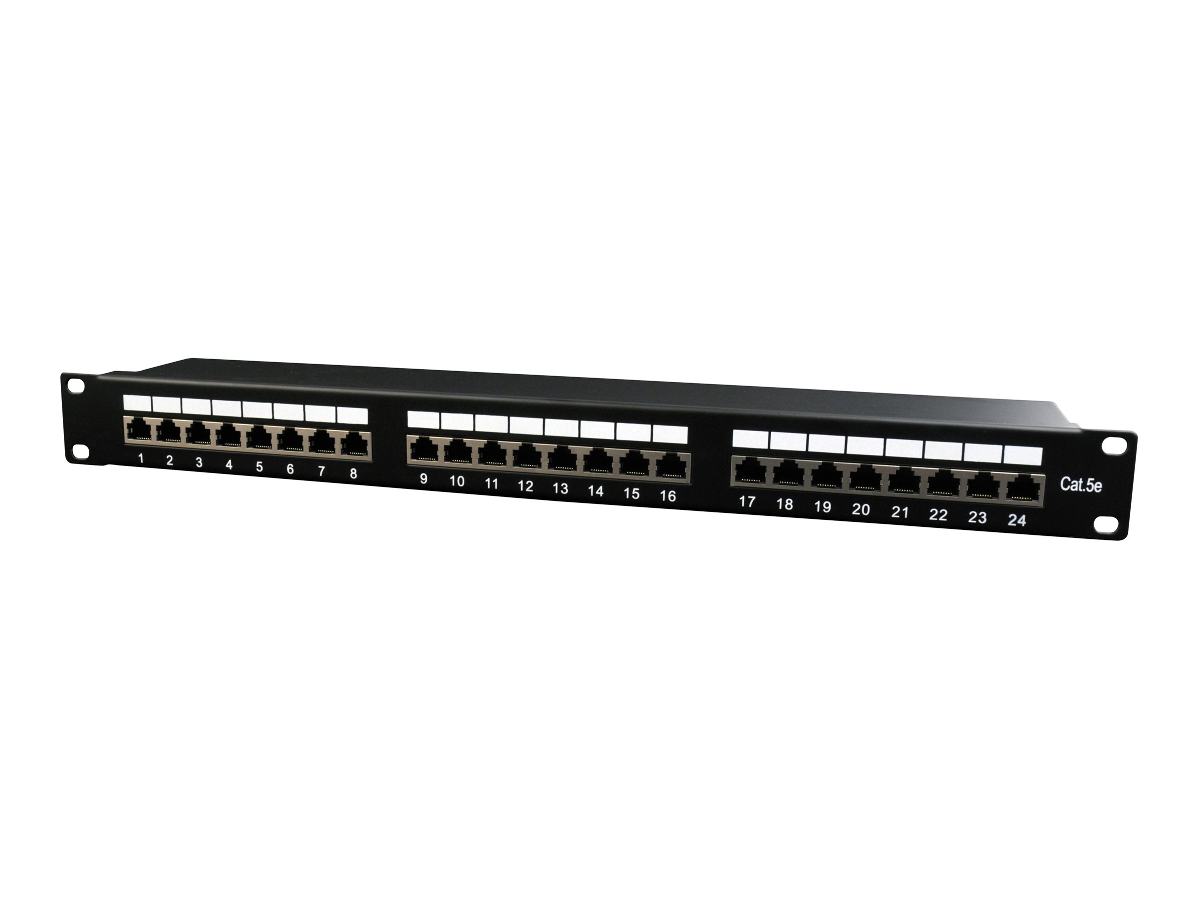 Gembird NPP-C524-002 - Patch panel med kabelstyring - CAT 5e - STP - sort - 1U - 19 - 24 porte