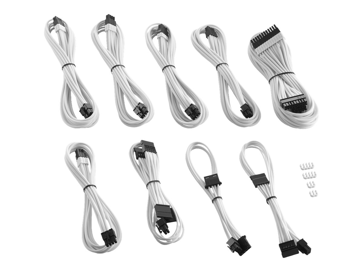 CableMod PRO Series ModMesh C-Series - Strømkabelpakke - formet - hvid