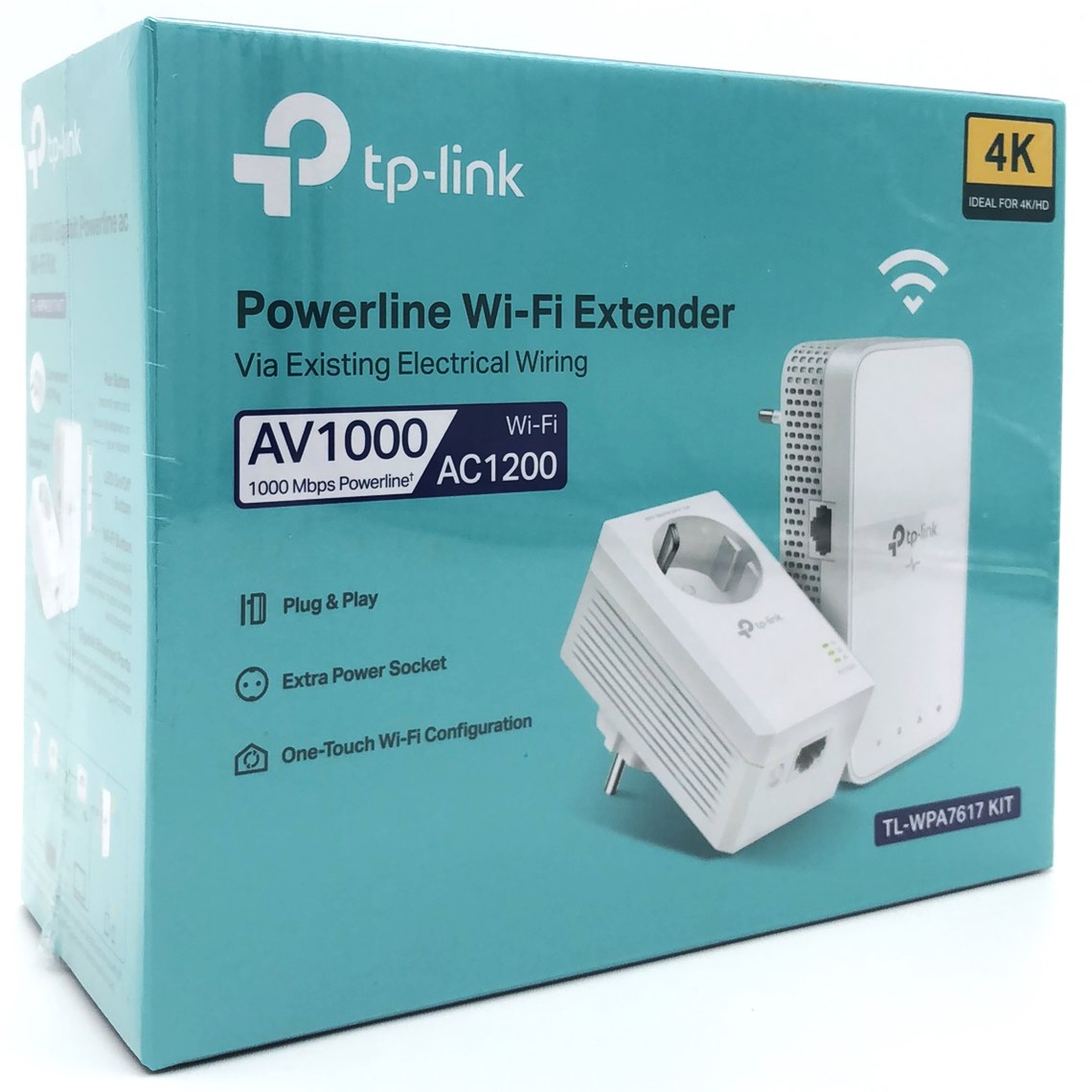 TP-Link TL-WPA7617 KIT AV1000 Gigabit Passthrough Powerline ac Wi-Fi Kit Homeplug / PowerLine