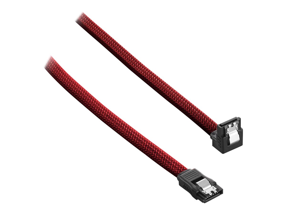 CableMod ModMesh Right Angle SATA 3 Cable 30cm - blood red SATA Kabel - GEEKD.dk