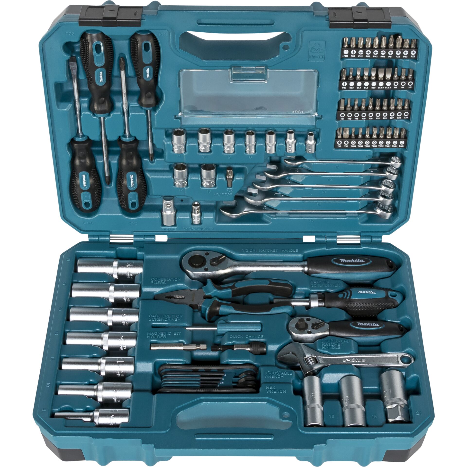 Makita E-08458 - Værktøjssæt - 87 stykker - i etui