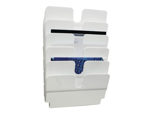DURABLE FLEXIPLUS - Litteraturholder - vægmonterbar - 6 rum - for A4 - hvid