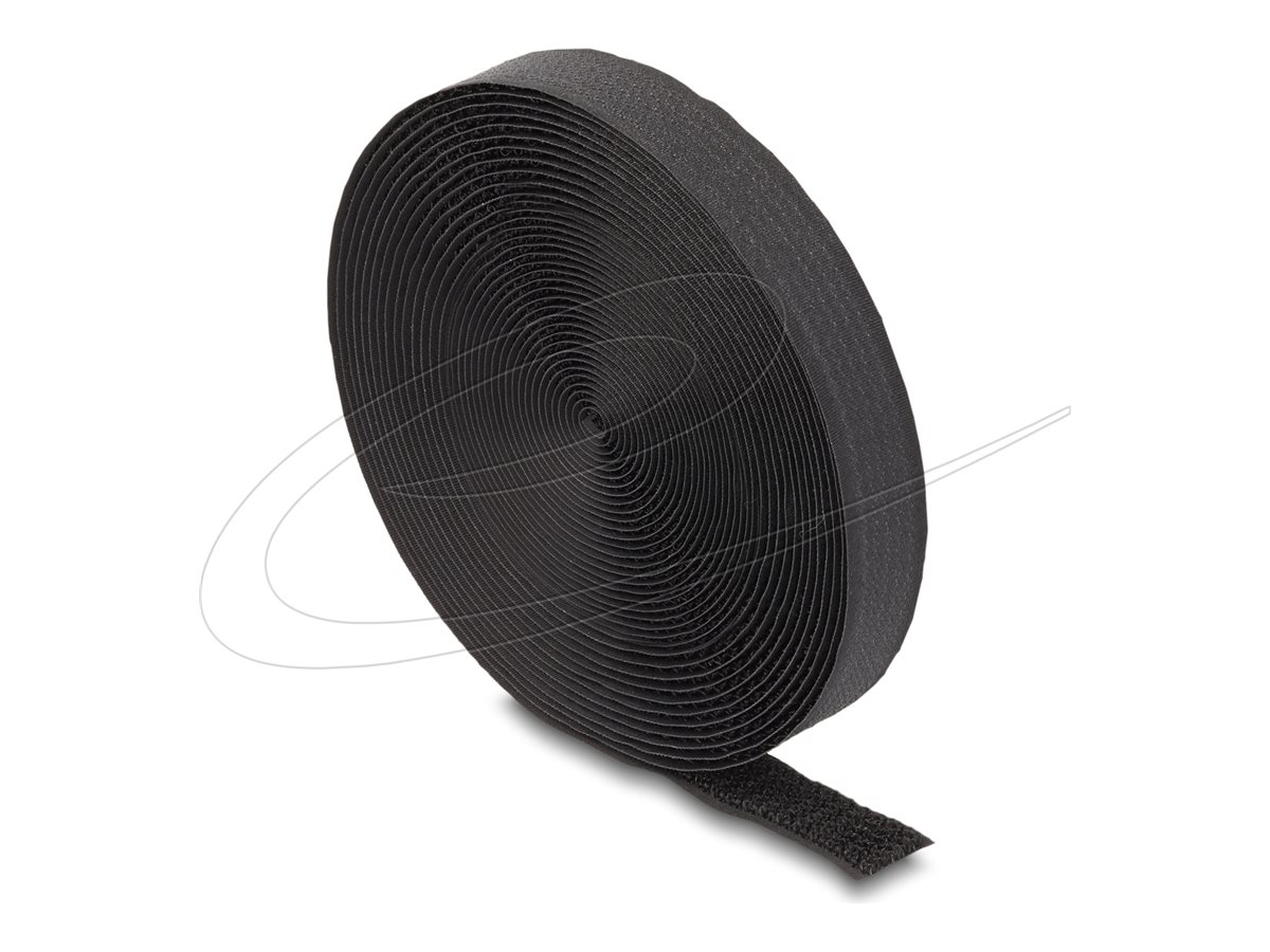Delock - Kabelbånd - with strap L 5 m x W 20 mm - 5 m - sort