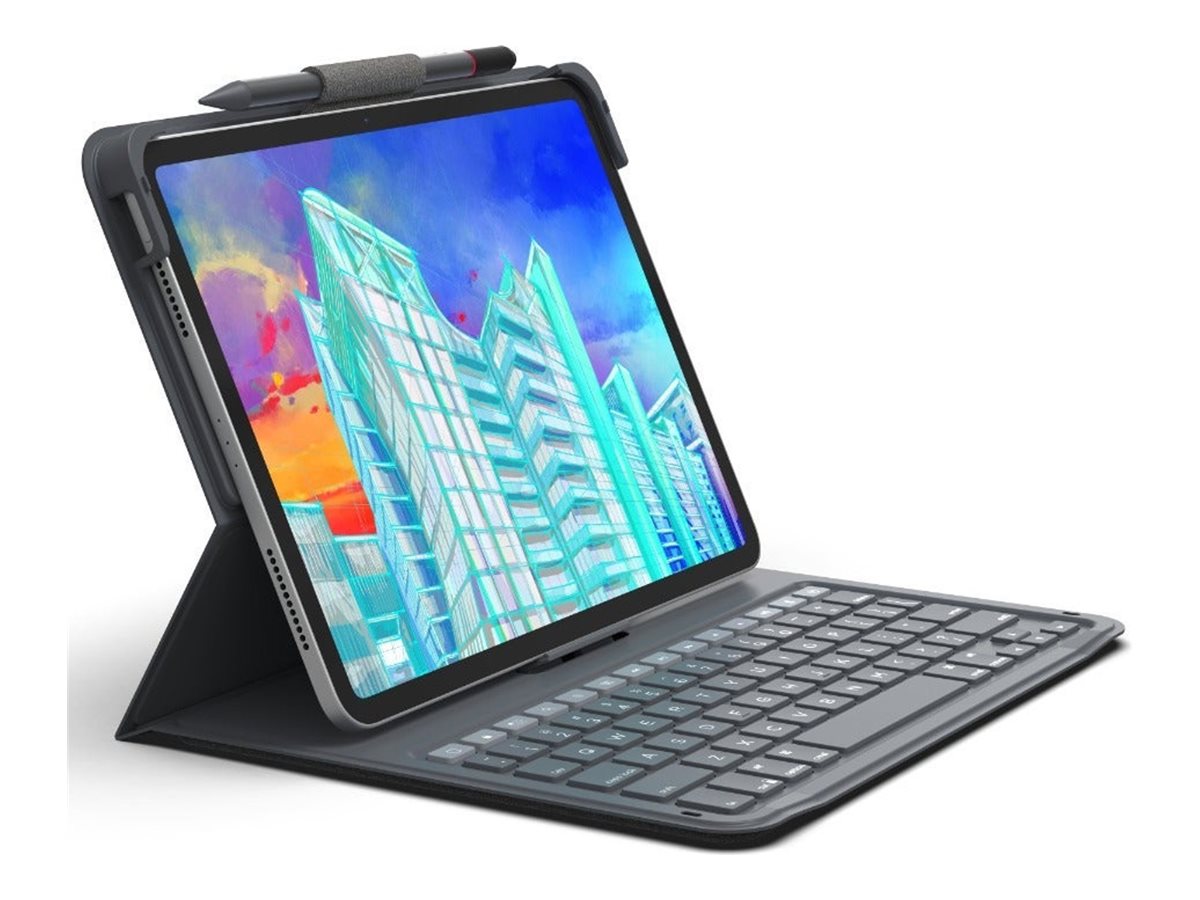 ZAGG Messenger Folio 2 for Apple 10.9-inch iPad Air - Tastatur & Folio sæt - Nordisk - Grå