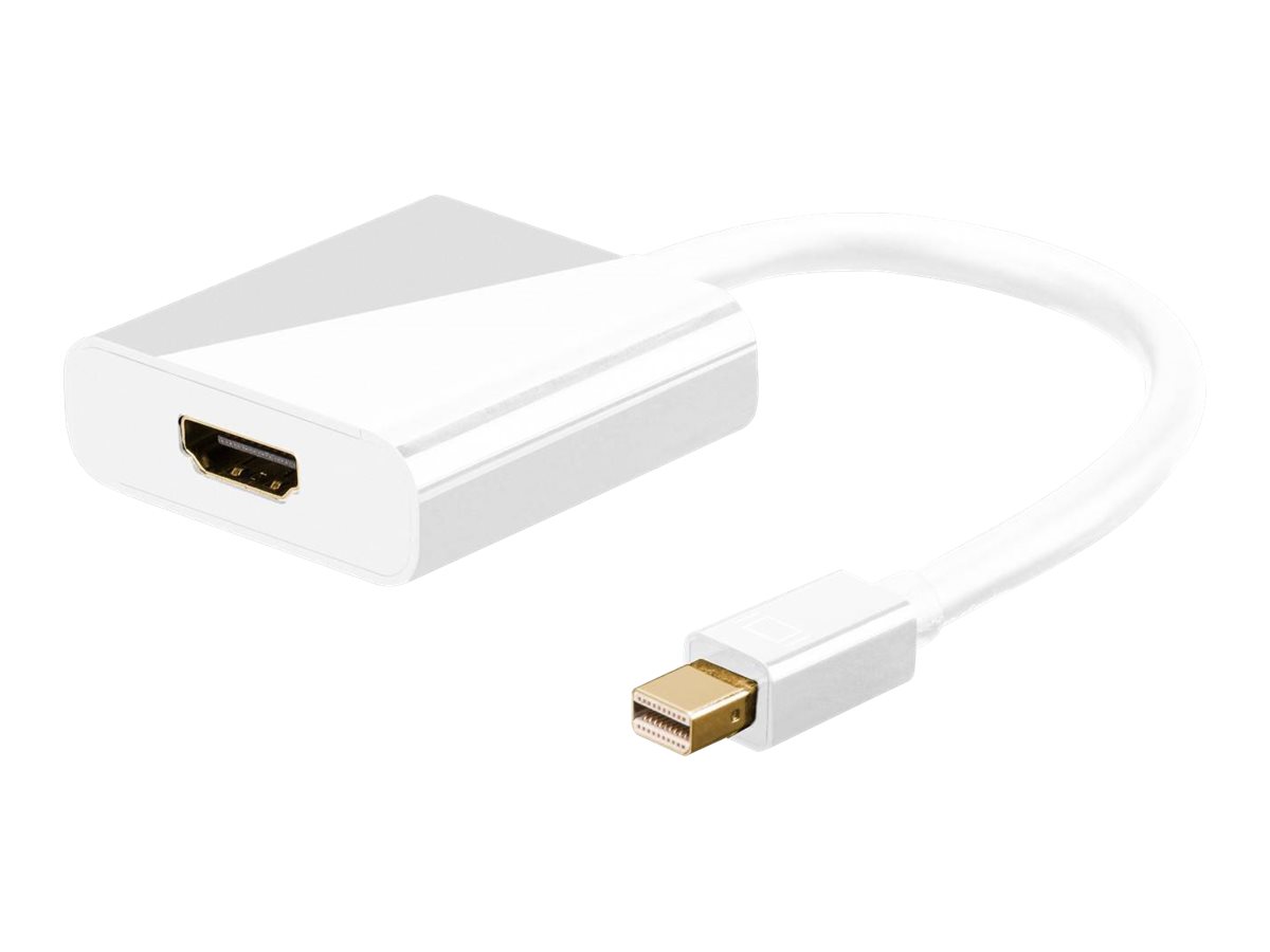 Goobay Mini DisplayPort™/HDMI™-adapterkabel 1.2, Guldpläterad Mini DisplayPort plugg > HDMI™-uttag (typ A)