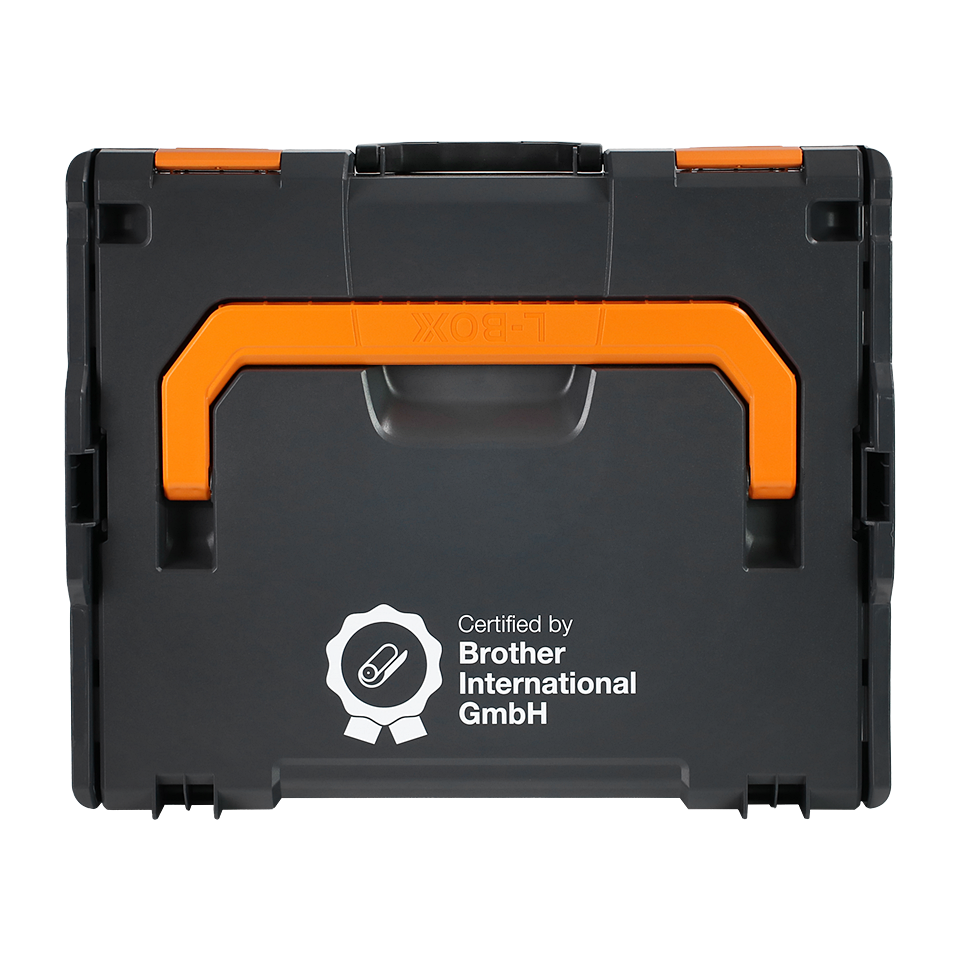 Brother ZPTOUCHLBOXXKOMPL transportkasse til udstyr Taske med hård skal Sort, Orange