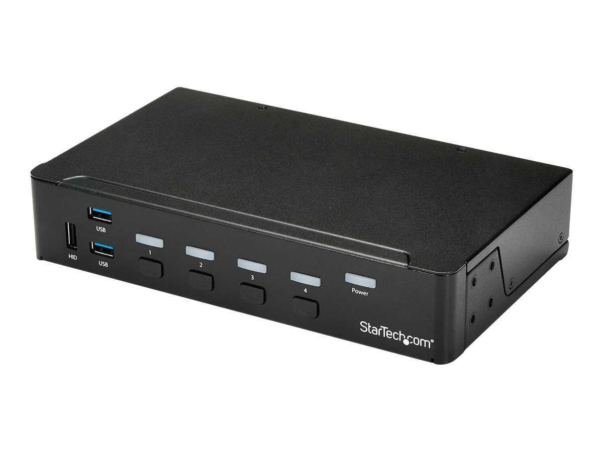 StarTech.com 4 Port HDMI KVM - HDMI KVM - 1080p - USB 3.0 & Audio Support - KVM Video (SV431HDU3A2) KVM / USB switch Monterbar på stativ