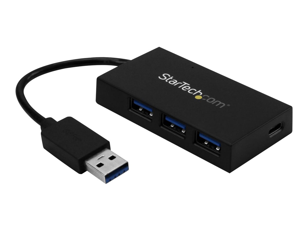 StarTech.com 4 Port USB 3.0 Hub, USB Type-A Hub with 1x USB-C & 3x USB-A Ports (SuperSpeed 5Gbps), USB Bus Powered, USB 3.1/USB 3.2 Gen 1 Adapter Hub,