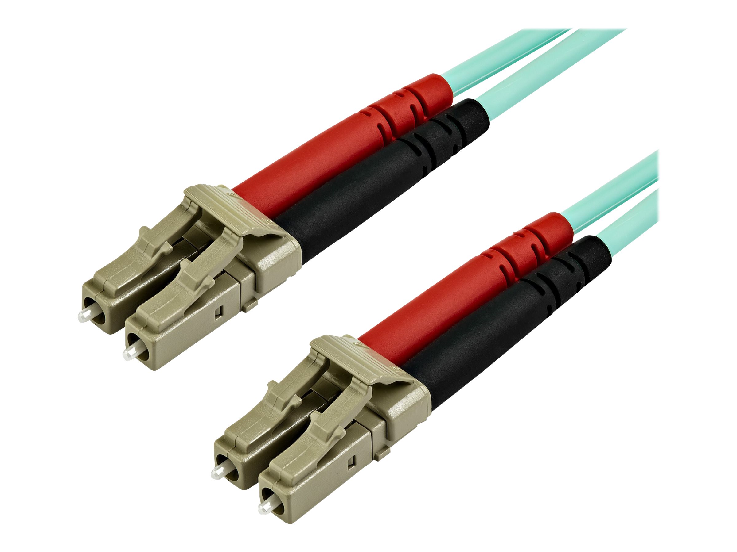 StarTech.com 15m OM3 LC to LC Multimode Duplex Fiber Optic Patch Cable - patch cable - 15 m - aqua - Blå - 15m