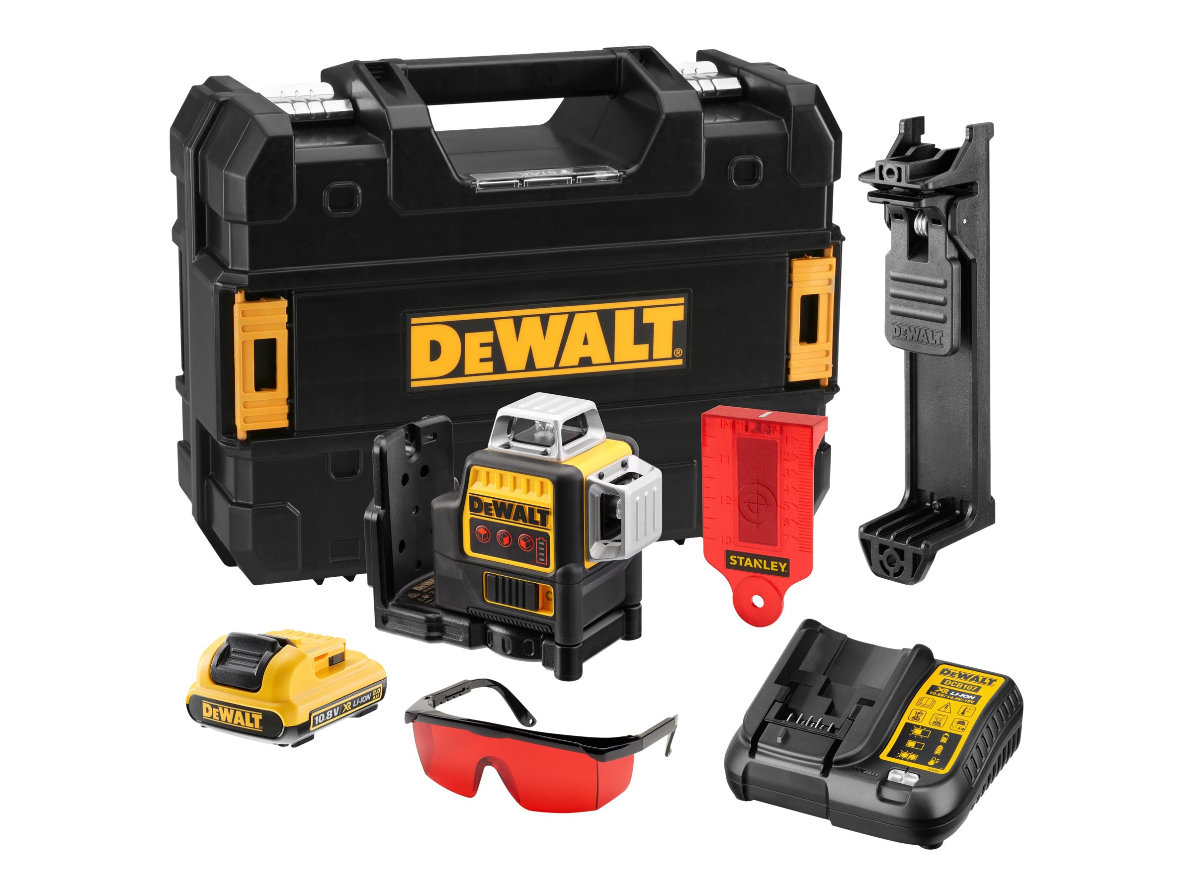 Dewalt 12V XR 3 x 360 Cross Line Red Laser - 1 x 2Ah