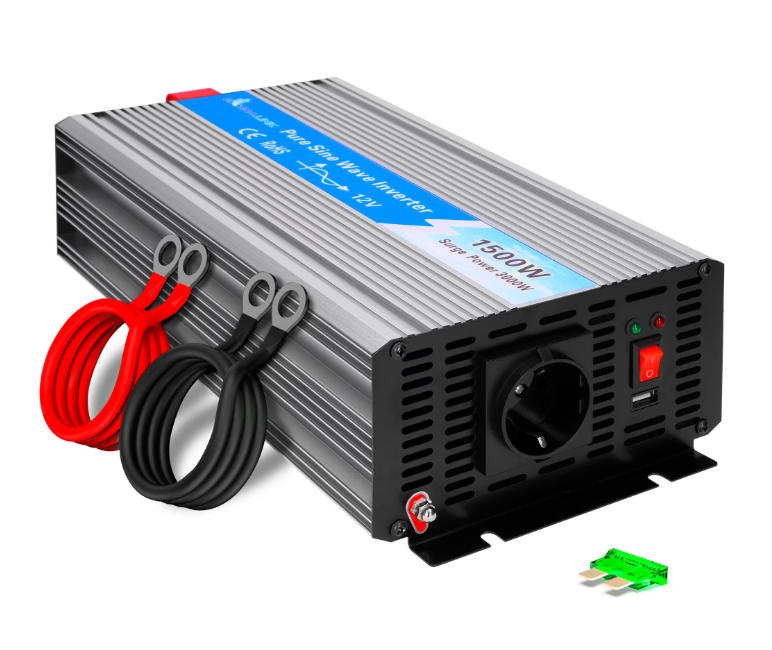 Extralink OPIP-1500W DC til AC inverter Ekstern 12V/230V, 1500W Pure sinewave