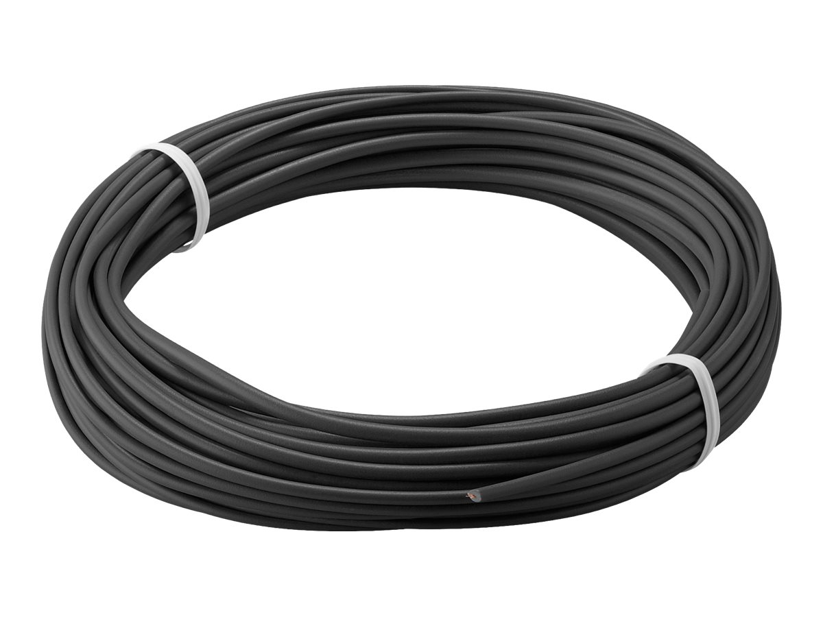 Monteringsledning - 0,14mm² trådet, Sort (10m)