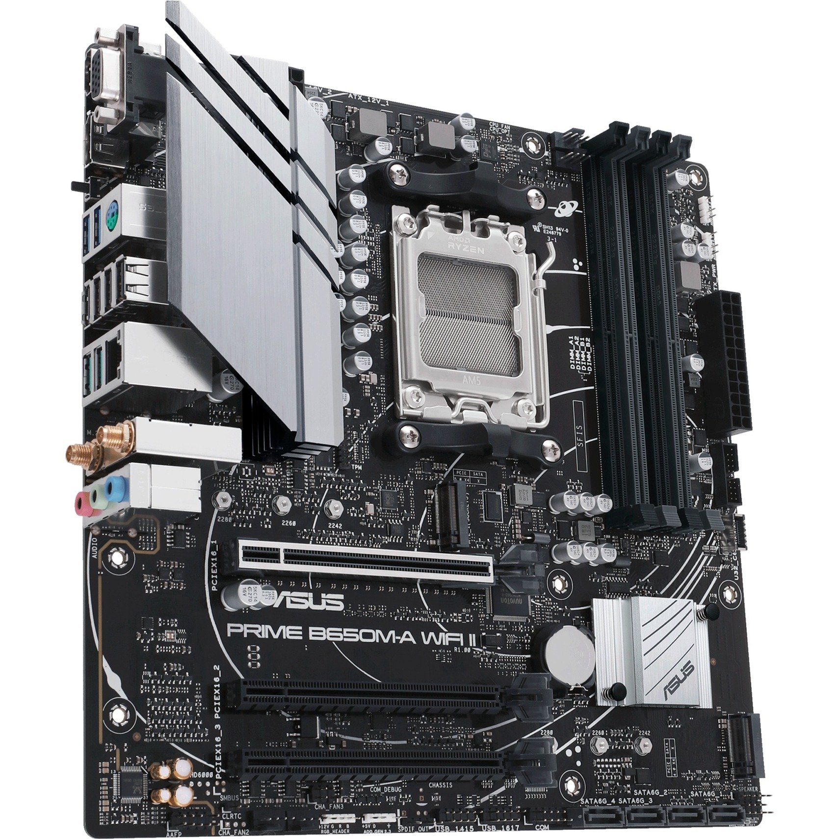 ASUS PRIME B650M-A WIFI II Bundkort - AMD B650 - AMD AM5 socket - DDR5 RAM - Micro-ATX