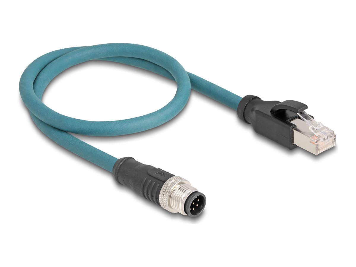 DeLOCK CAT 6a S/FTP 50cm Kabel til netværksadapter Sort