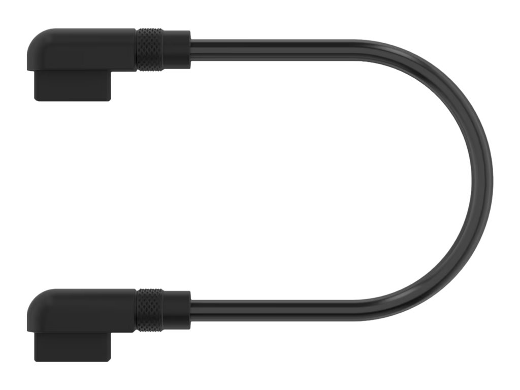 Corsair iCUE LINK - Strøm-/datakabel - CORSAIR iCUE link vinklet til CORSAIR iCUE link vinklet - 13.5 cm - sort (pakke med 2)