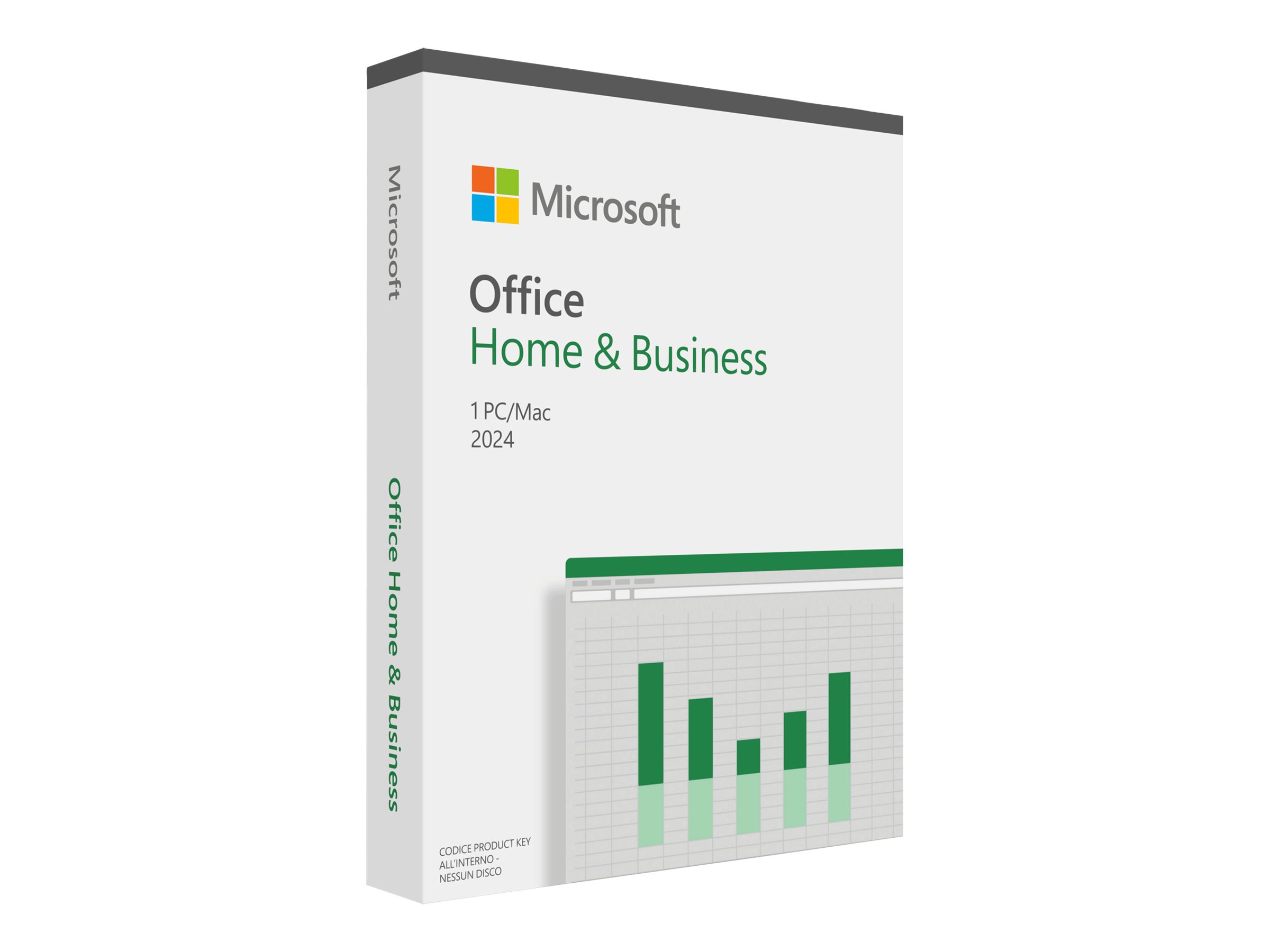 Microsoft Office Home and Business 2024 - Bokspakke - 1 PC/Mac - mediefri - Win, Mac - Engelsk - Eurozone