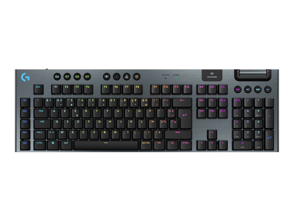 Logitech G915 X LIGHTSPEED - Tactile - 100% - Gaming Tastatur - Fransk - Sort