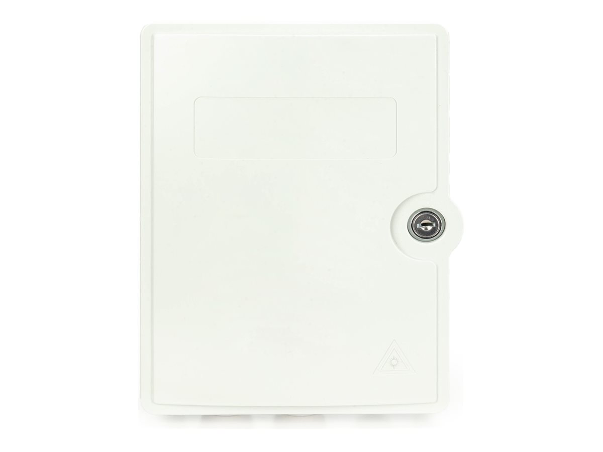 DIGITUS - Fiberoptisk distributionsboks - OS2, samlet - vægmonterbar - indendørs, udendørs - grå, RAL 7035 - 12 porte