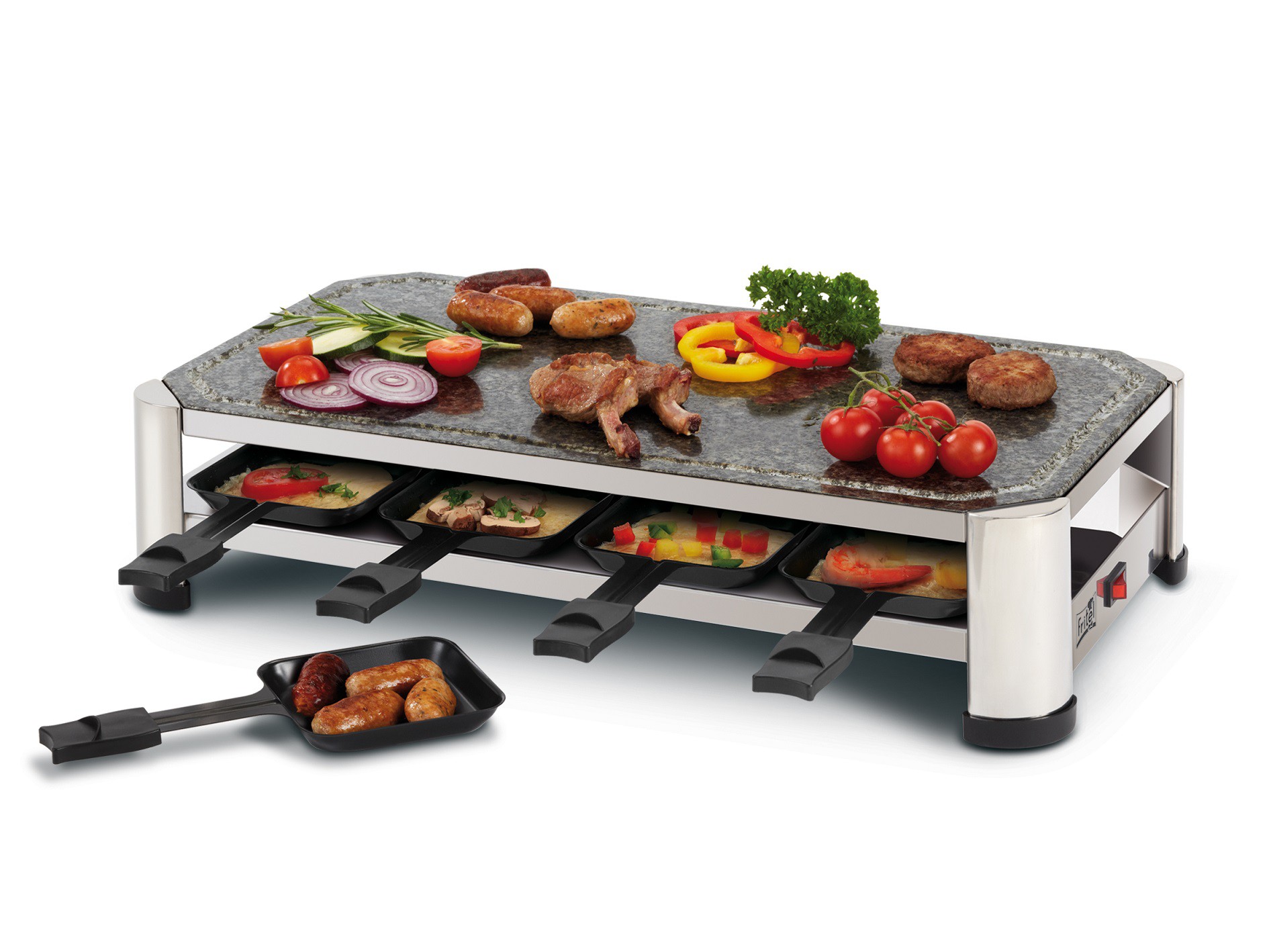 FRITEL SG 2180 - Raclette - 1.5 kW - rustfrit stålkrom/sort