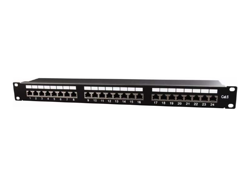 Gembird NPP-C624-002 - patch panel with cable management - 1U - 19"