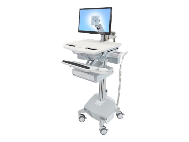 Ergotron StyleView Vogn med hjul LCD-display/tastatur/mus/CPU/notebook/stregkodescanner Op til 24" billede