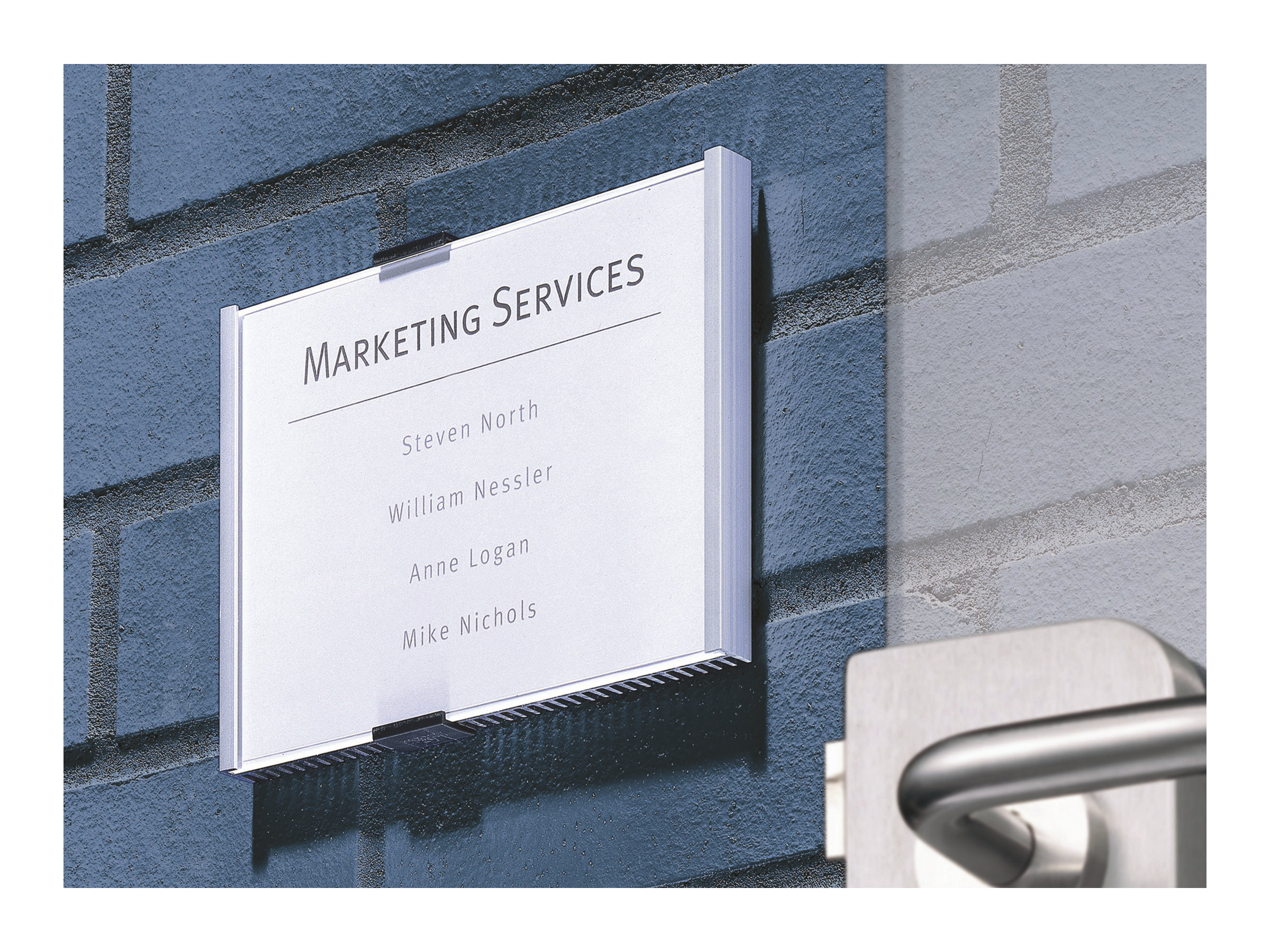 Durable Info Sign dørskilt 149x148,5mm sølv