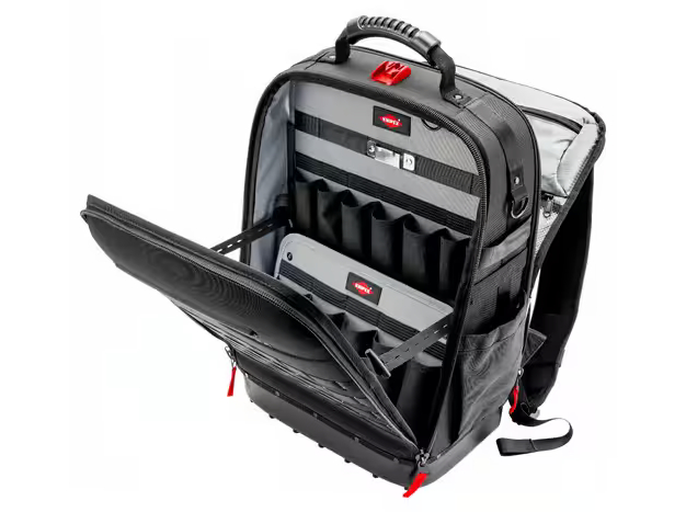 Knipex X18, Sort, Rød, Stof, Plast, 37 lommer, Slagbestandig, Stænktæt, Vandtæt, 340 mm, 210 mm