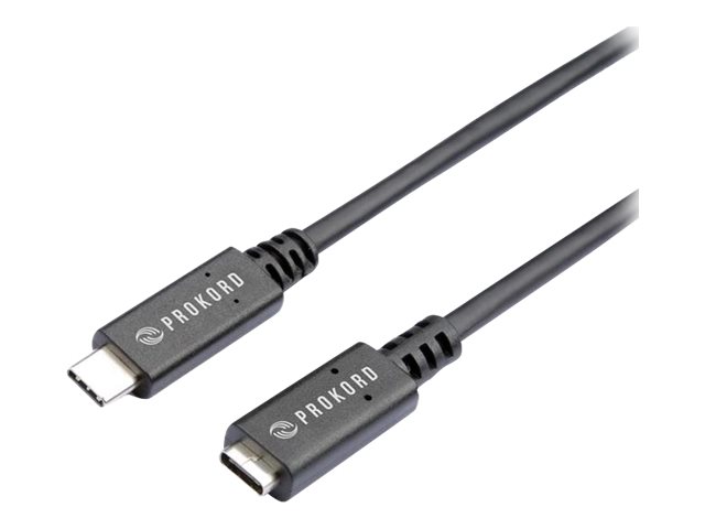 Prokord Usbc-ext3.1-2 Usb-kabel 2 M Usb 3.2 Gen 1 (3.1 Gen 1) Sort 2m Usb-c Usb-c Sort