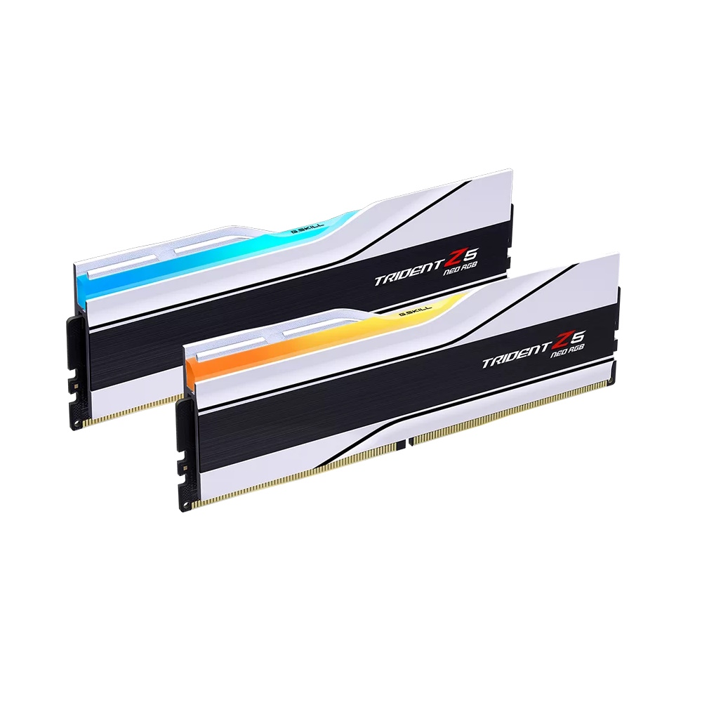 G.Skill Trident Z5 Neo RGB - DDR5 - sæt - 64 GB: 2 x 32 GB - DIMM 288-PIN - 6000 MT/s / PC5-48000 - CL30 - 1.4 V - ikke bufferet - ikke-ECC - hvid