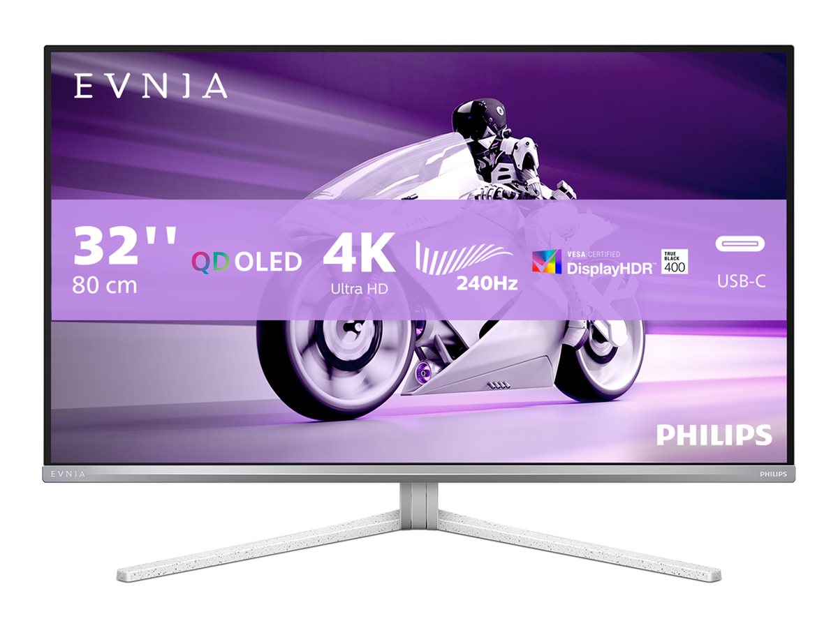 Philips Evnia 8000 32M2N8900 - OLED-monitor - gaming - 32 (31.5 til at se) - 3840 x 2160 4K @ 240 Hz - 1000 cd/m² - 1500000:1 - DisplayHDR 400 True