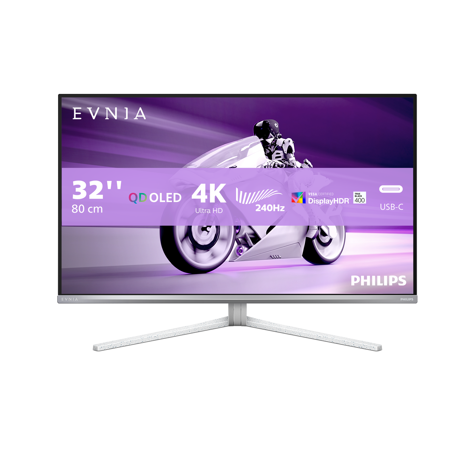 32" Philips Evnia 8000 32M2N8900 - 3840x2160 (4K) - 240Hz - QD-OLED - 65W USB-C - KVM switch