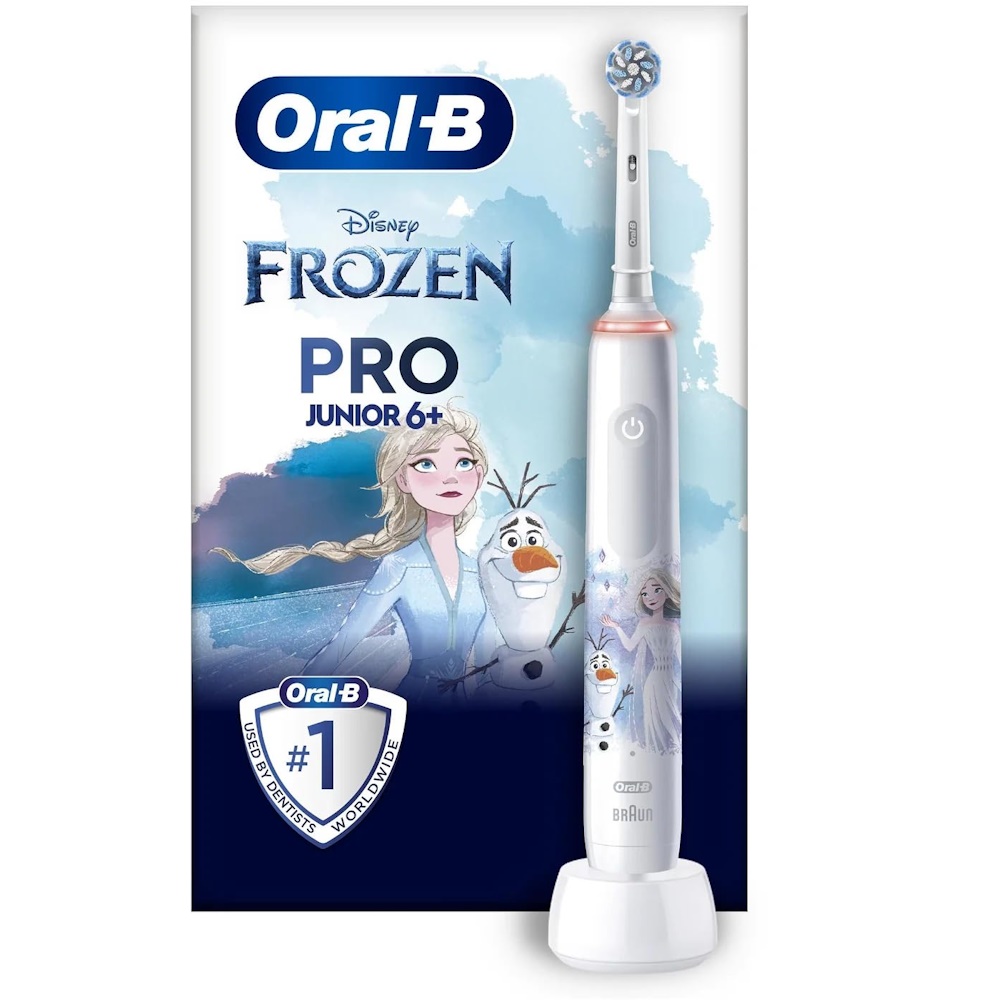Oral-B | Electric Toothbrush | Frozen Pro Series 3 | Rechargeable | For kids | Number of brush heads included 1 | Number of teeth brushing modes 3 | White