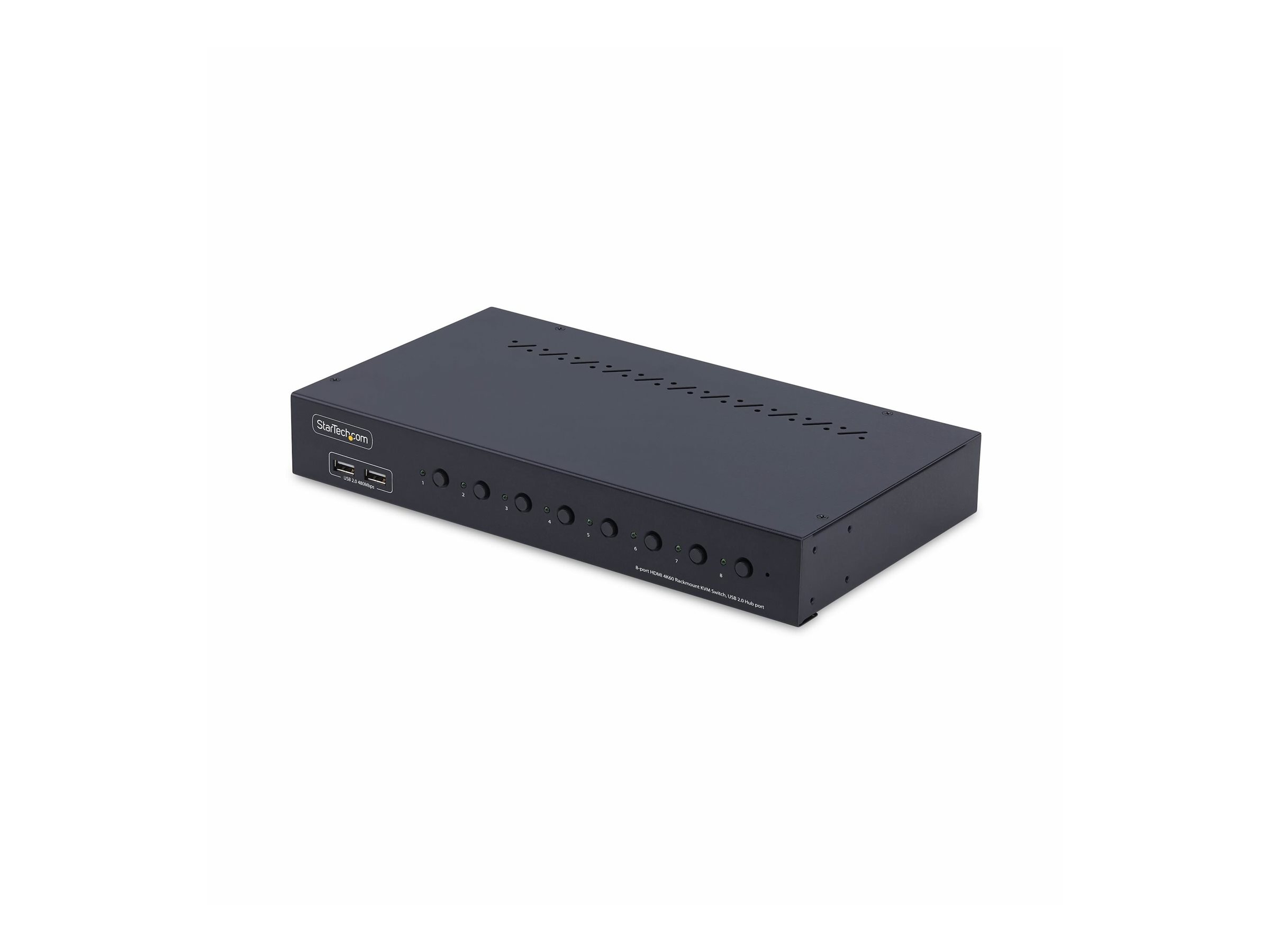 StarTech.com 8-Port HDMI KVM Switch w/1U Rack Mount Kit 4K 60Hz - KVM switch - 8 ports - TAA Compliant