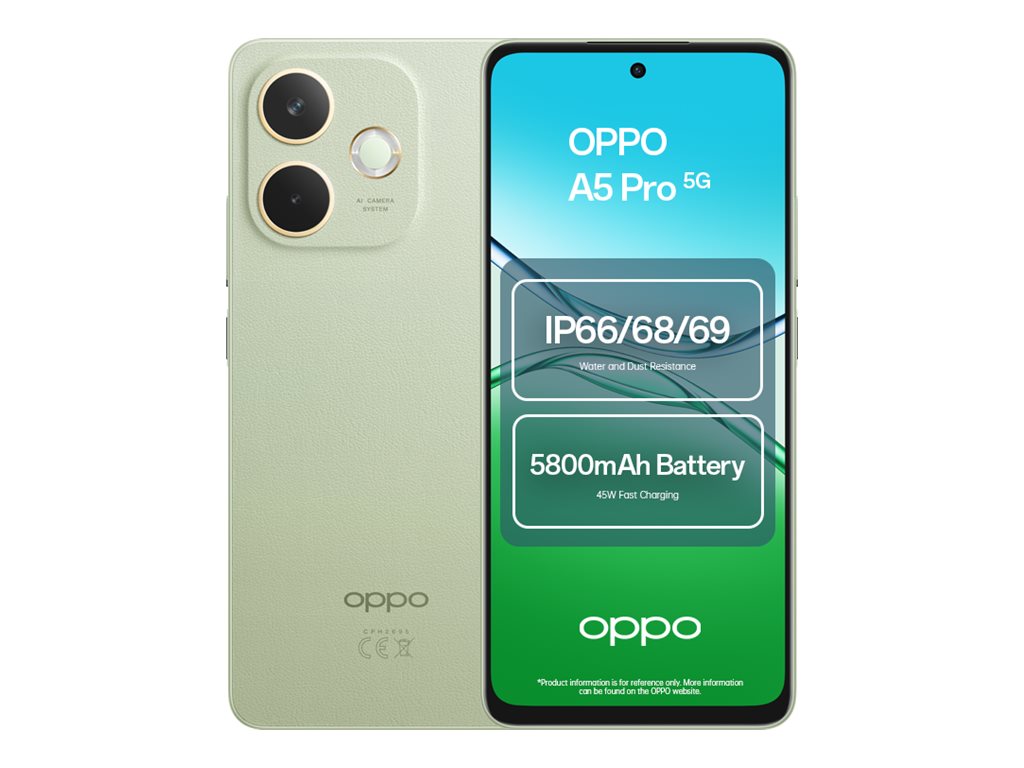 OPPO A5 Pro 5G 6.67" 256GB Olivengrøn billede