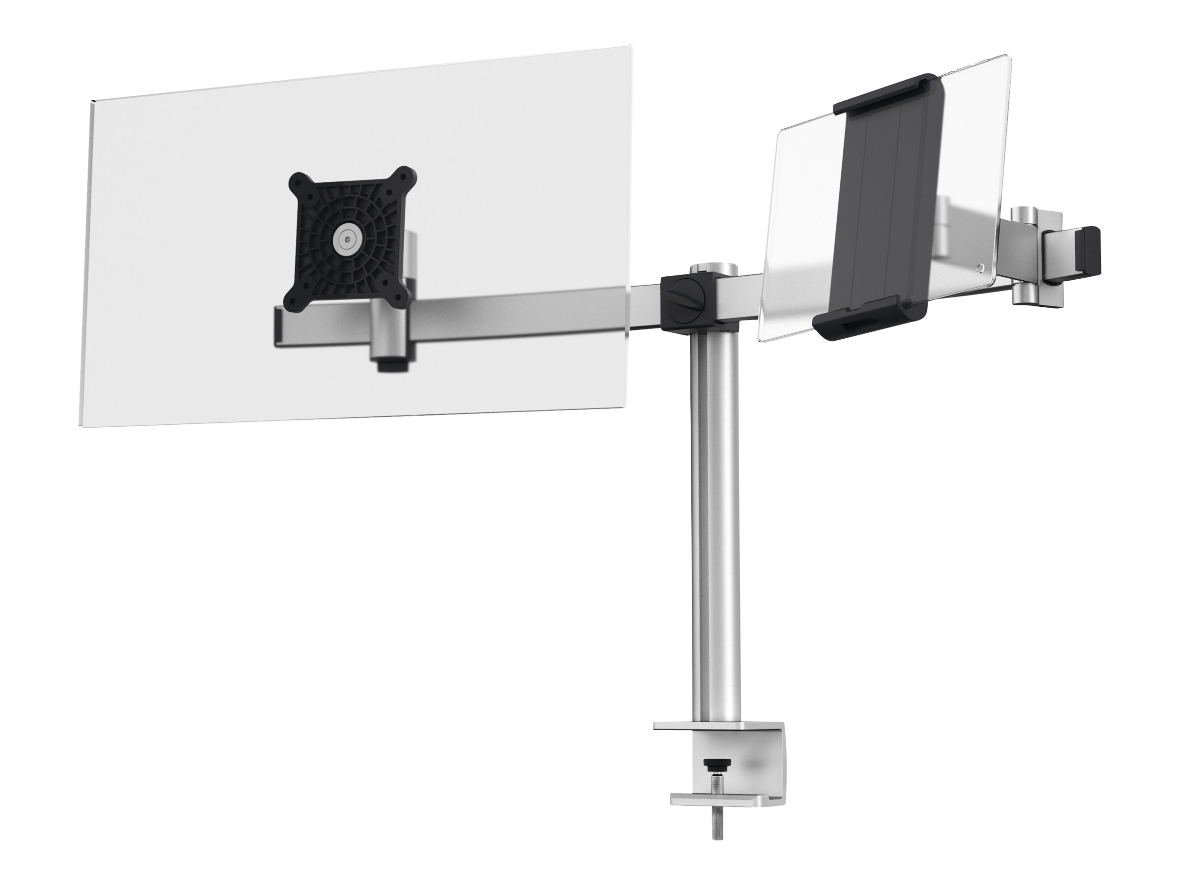 Durable PRO skærmholder 1 skærm + 1 tablet sølv