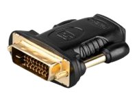 Goobay HDMI™/DVI-D-adapter, Guldpläterad HDMI™-uttag (typ A) > DVI-D-kontakt Dual Link (24 + 1 pin)