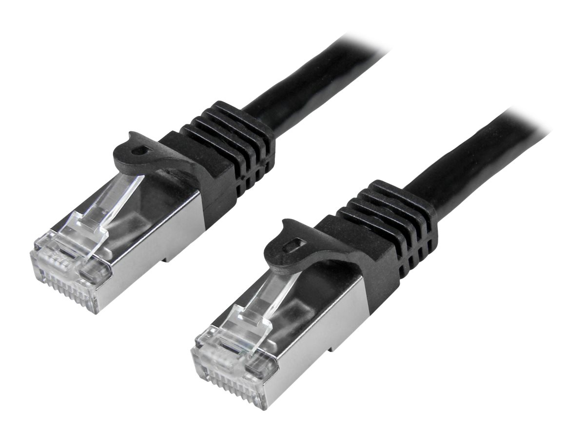 StarTech.com 2m Black Cat6 / Cat 6 Shielded (SFTP) Patch Cable 2 m CAT 6 Kabel med afskærmning med folie og kobberfletning (SFTP 2m Patchkabel Sort