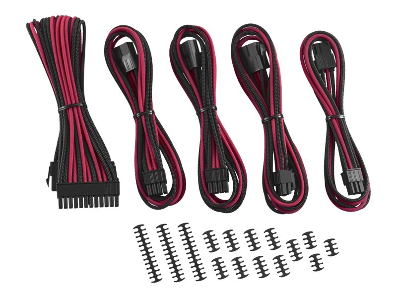 CableMod Classic ModMesh Cable Extension Kit - 8+6 Series - black/red Kabelforlænger - GEEKD.dk
