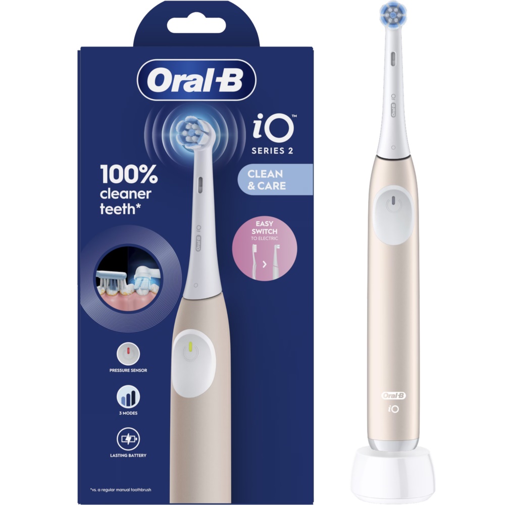 Oral-B Electric Toothbrush iO2 Rechargeable For adults Number of brush heads included 1 Number of teeth brushing modes 3 Calm Pink