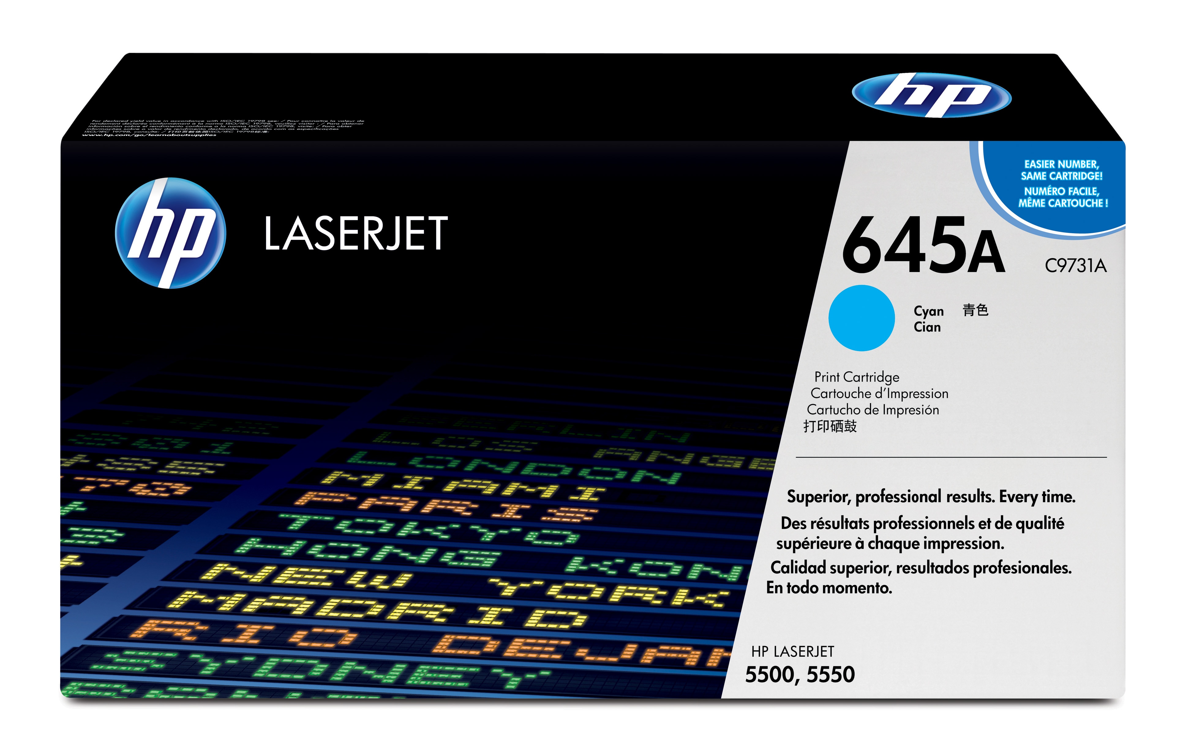 HP 645A - Cyan - original - LaserJet - tonerpatron (C9731A) - for Color LaserJet 5500, 5550