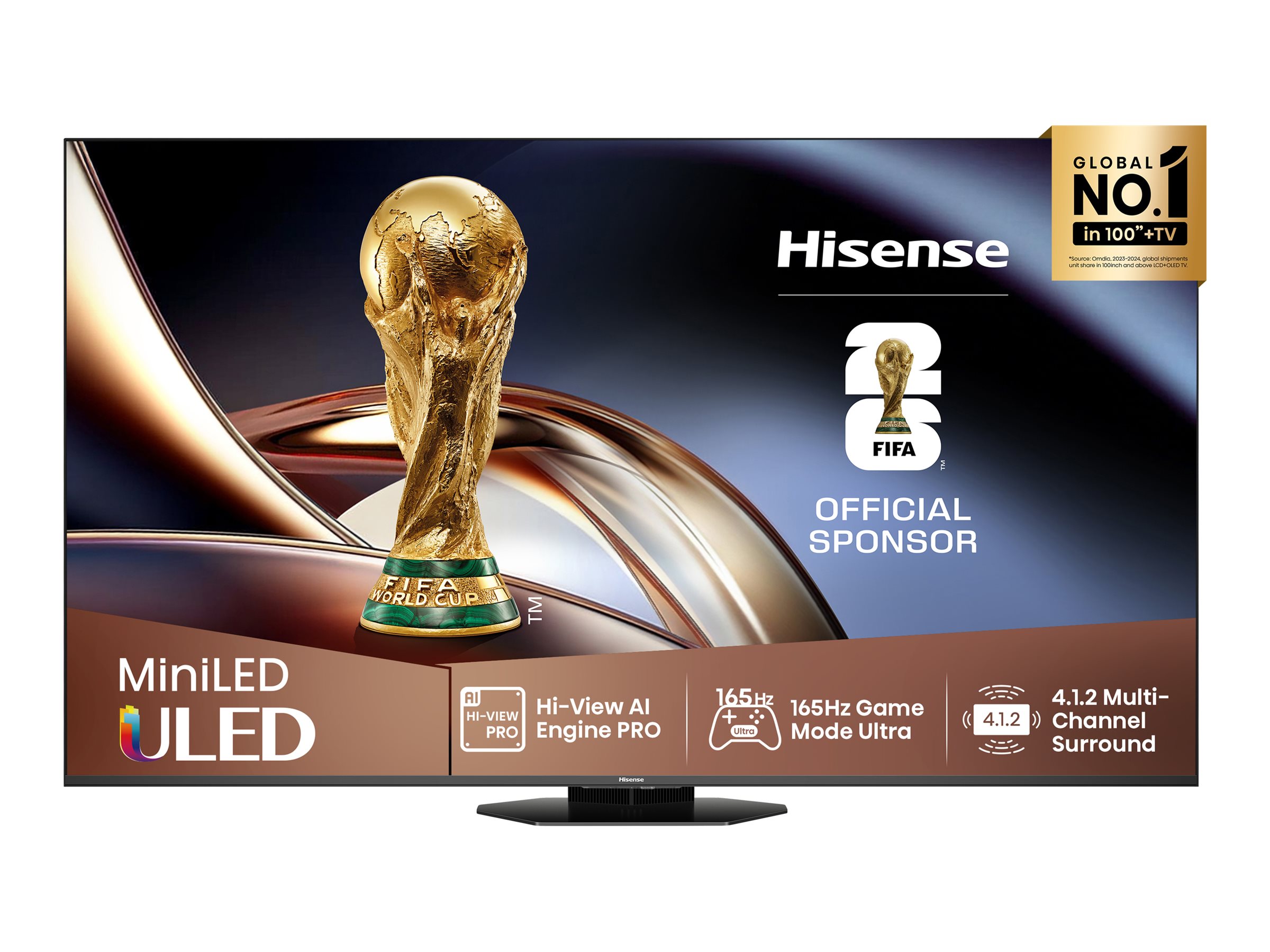 Hisense 55" Fladskærms TV LED 4K 55U8Q U8Q Series - 55" LED-backlit LCD TV - ULED Mini LED - 4K