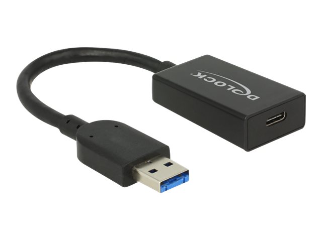 Delock Converter USB 3.1 Gen 2 Type-A male > USB Type-C USB-C adapter 15cm Sort