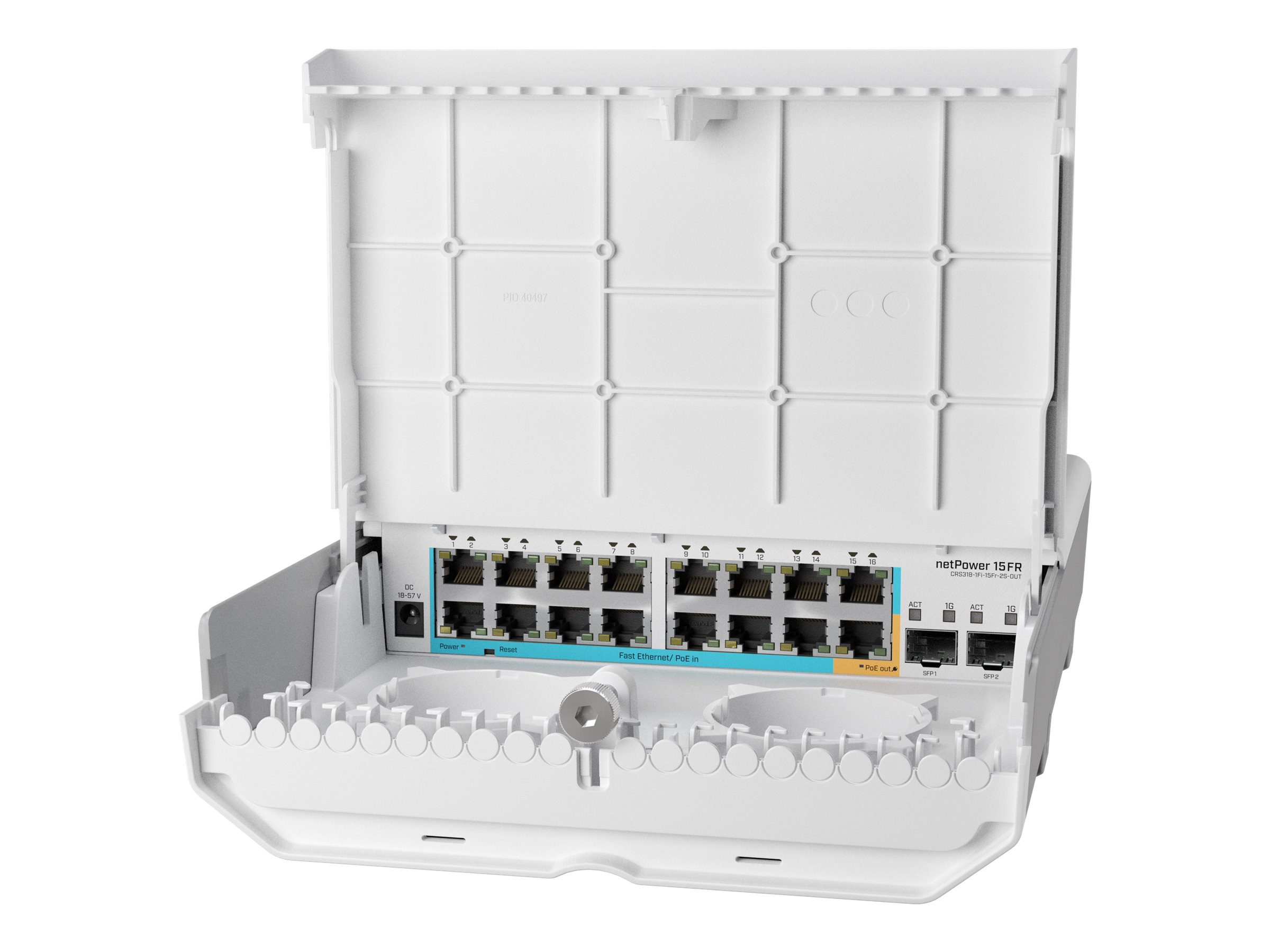 MikroTik CRS318-1Fi-15Fr-2S-OUT outdoor 18p switch 15 PoE and SFP