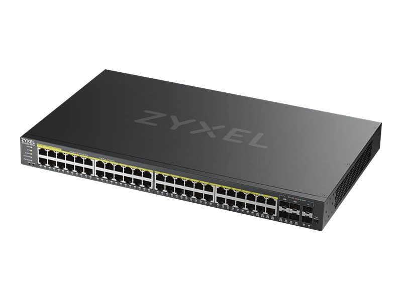 Zyxel GS2220-50HP - Switch - Administreret - 44 x 10/100/1000 (PoE+) + 4 x combo Gigabit SFP + 2 x Gigabit SFP - monterbar på stativ - PoE+ (375 W)